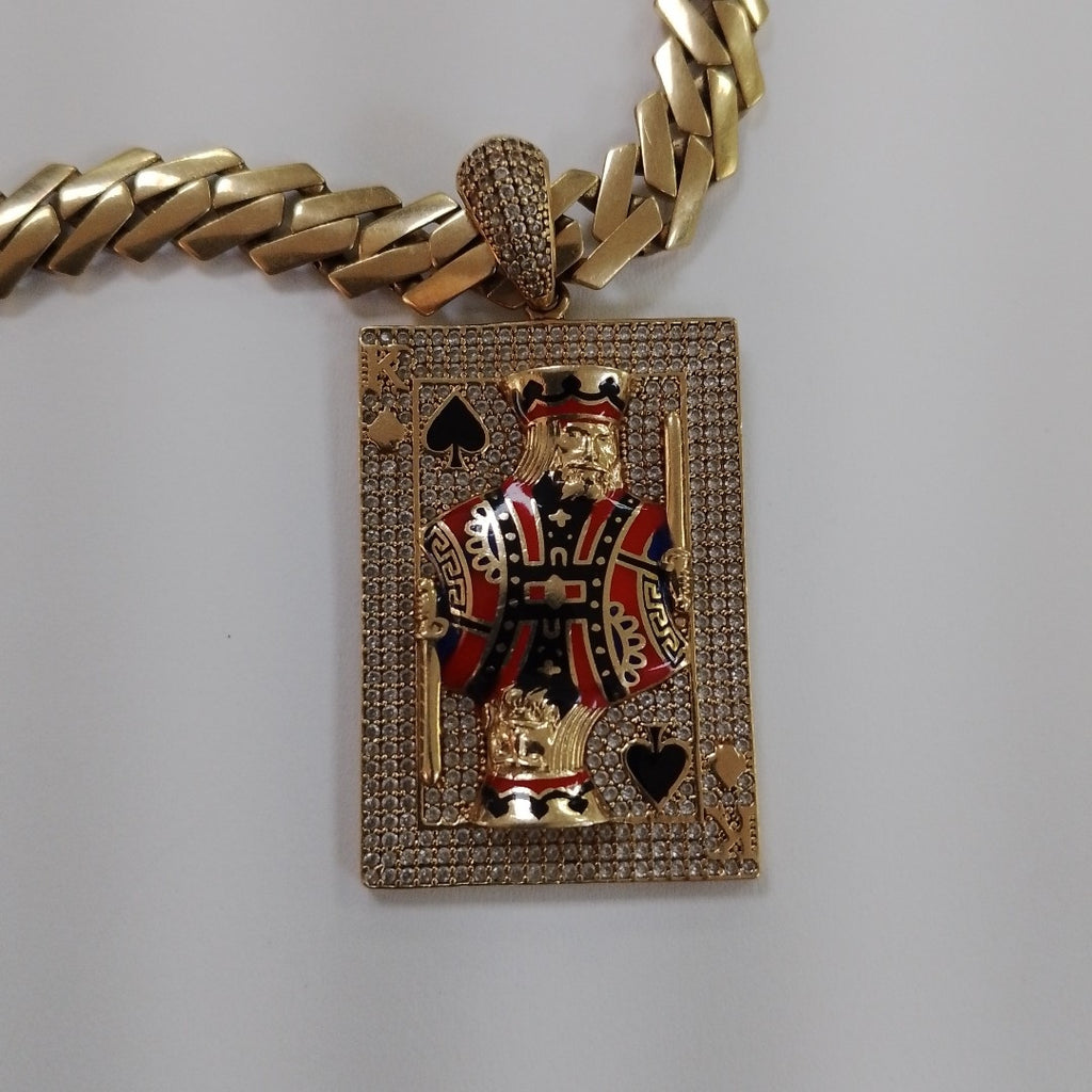 CADENA, DIJE ORO 14 K 43.5 GRMS (SEMINUEVO)