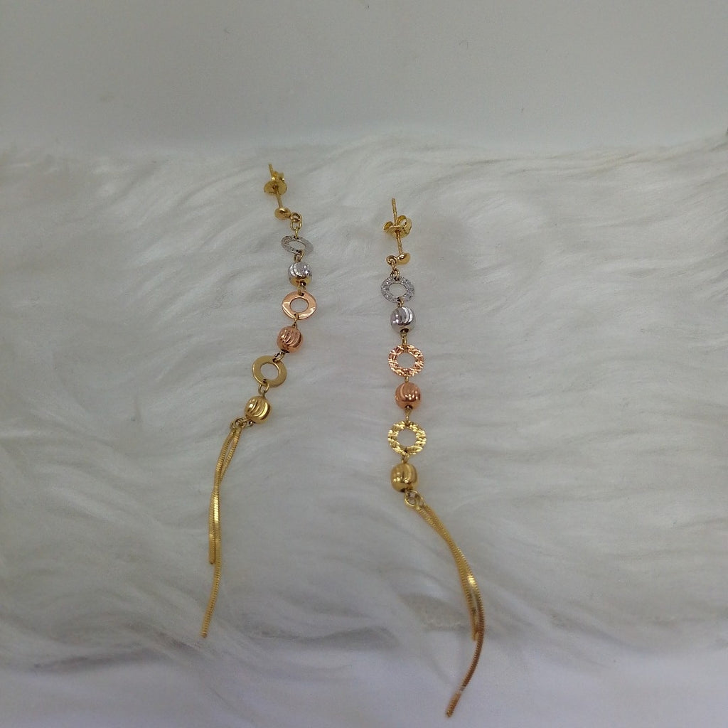 BROQUELES PAR ORO COMBINADO 14 K 2.4 GRMS (SEMINUEVO)