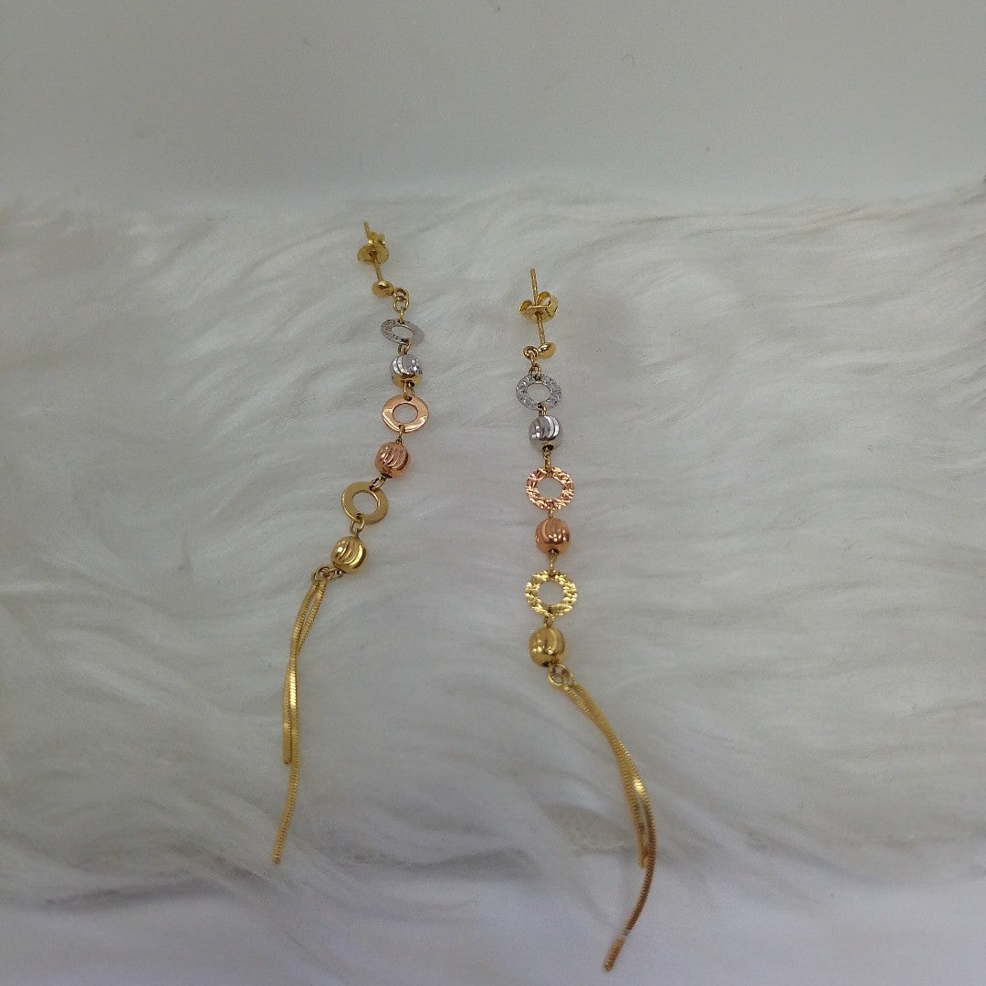 BROQUELES PAR ORO COMBINADO 14 K 2.4 GRMS (SEMINUEVO)