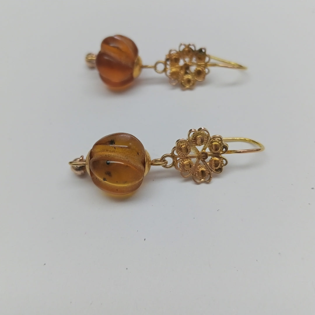 ARETES PAR ORO 8 K 2.2 GRMS (SEMINUEVO)