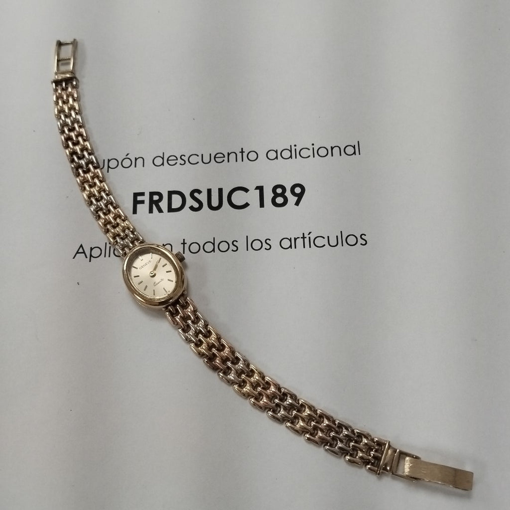 RELOJ CAJA Y PULSO ORO ORO COMBINADO 10 K 18.1 GRMS (SEMINUEVO)