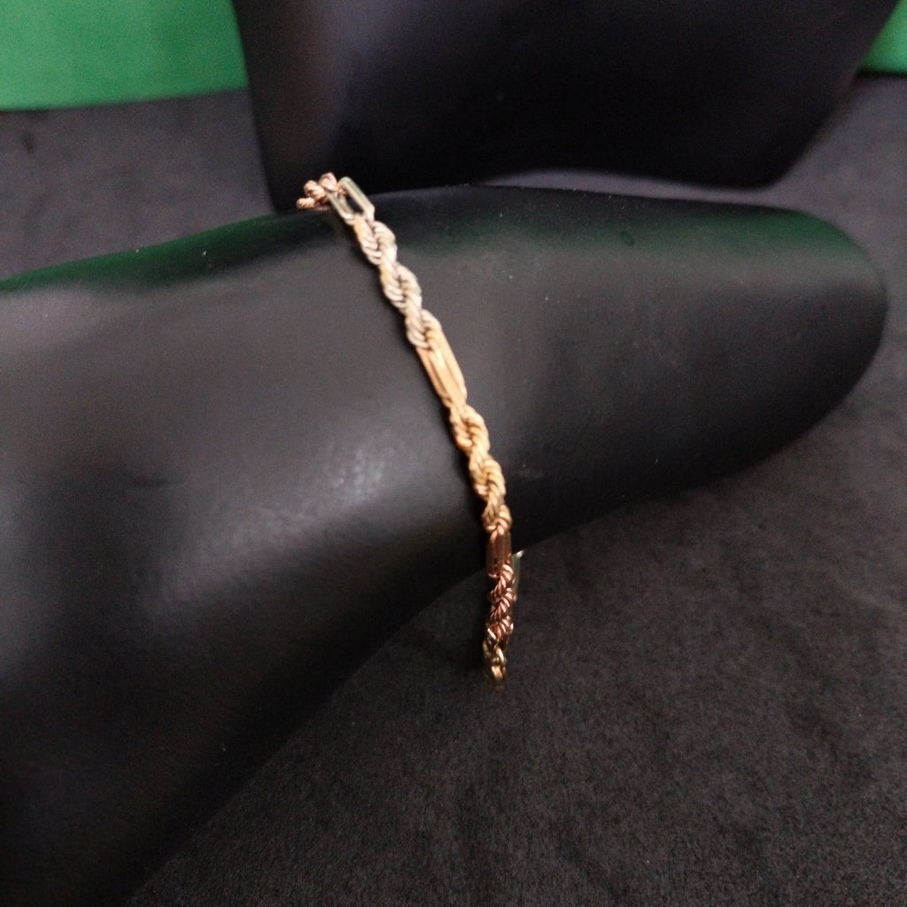 PULSERA ORO COMBINADO 10 K 2.5 GRMS (SEMINUEVO)