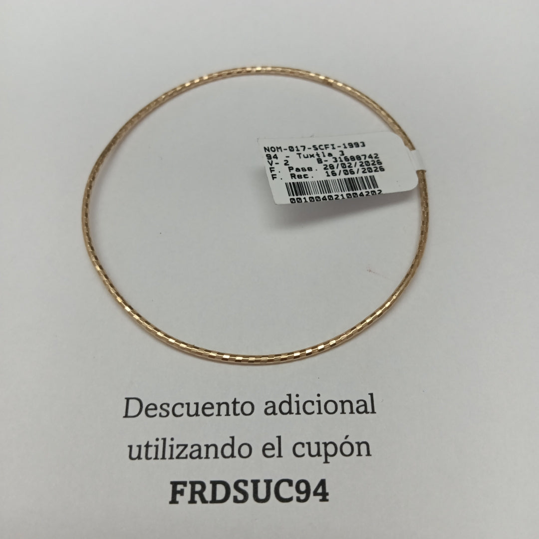 PULSERA RIGIDA ORO 14 K 2.3 GRMS (SEMINUEVO)