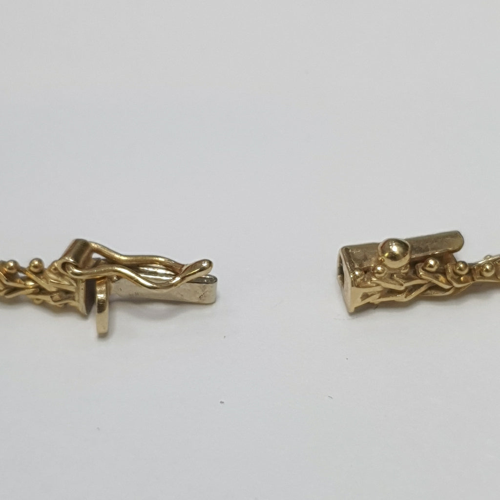 PULSERA ORO COMBINADO 14 K 7.8 GRMS (SEMINUEVO)