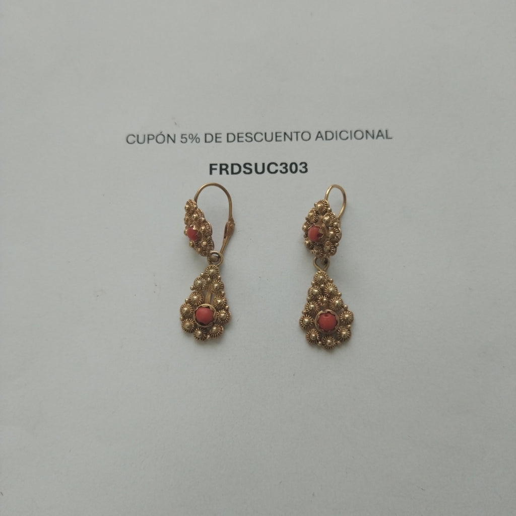 ARETES PAR ORO 8 K 4.8 GRMS (SEMINUEVO)