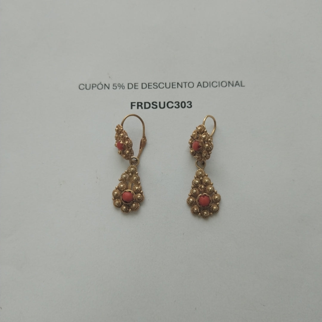 ARETES PAR ORO 8 K 4.8 GRMS (SEMINUEVO)