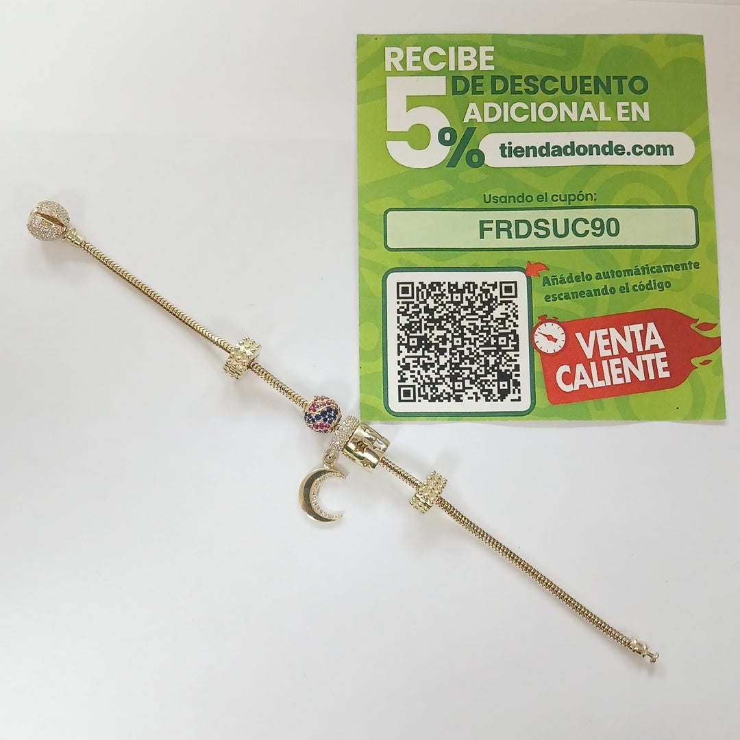 PULSERA CHARM ORO 14K 16 (NUEVO)