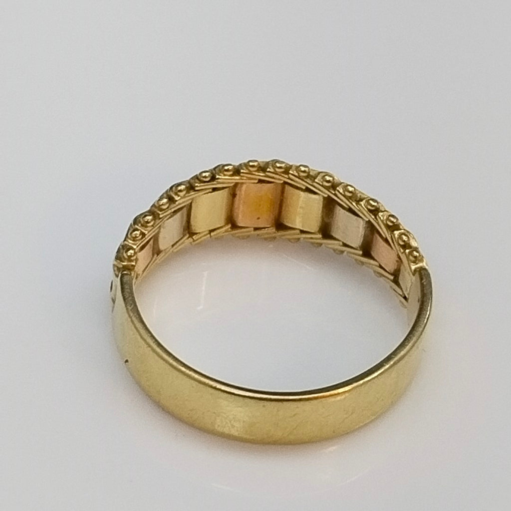 ANILLITO ORO COMBINADO 14 K 3 GRMS (SEMINUEVO)