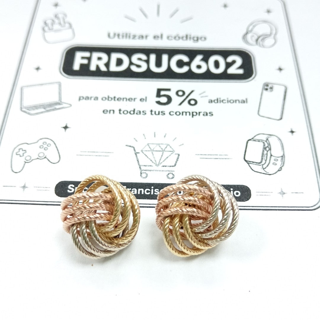 BROQUELES PAR ORO 14 K 5.9 GRMS (SEMINUEVO)