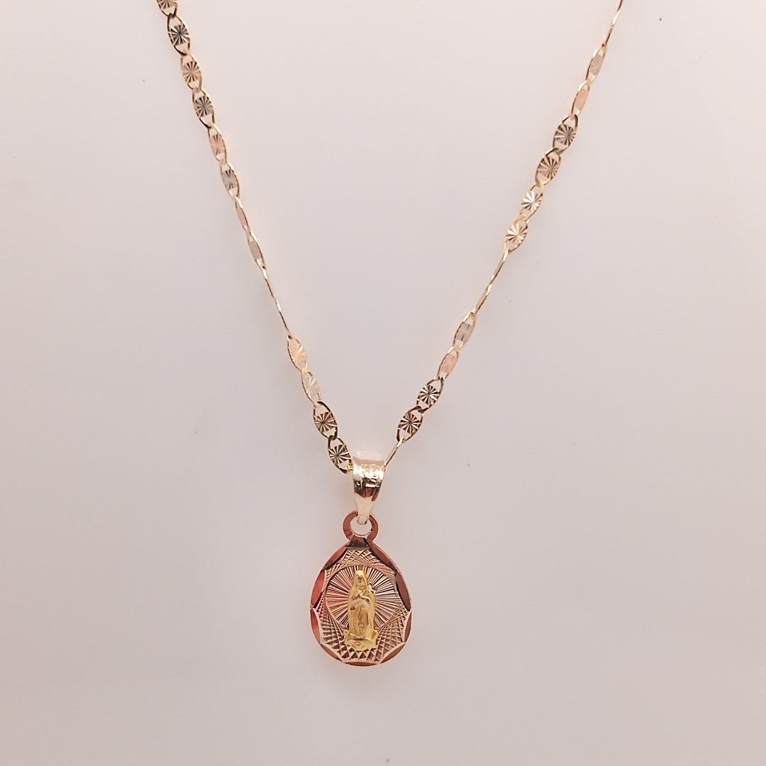 CADENA, MEDALLA RELIGIOSA ORO 10 K 2.2 GRMS (SEMINUEVO)