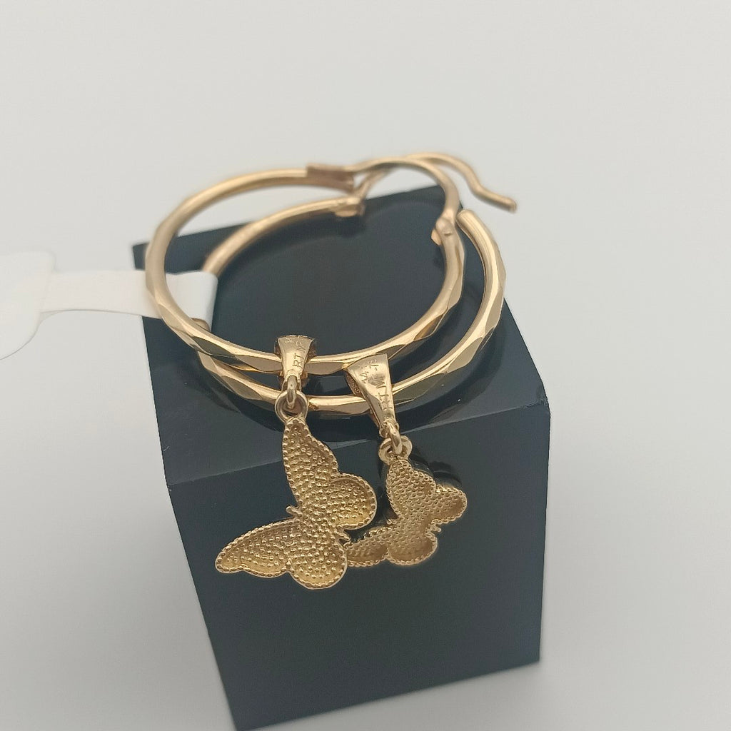 ARRACADAS PAR ORO 14 K 3 GRMS (SEMINUEVO)