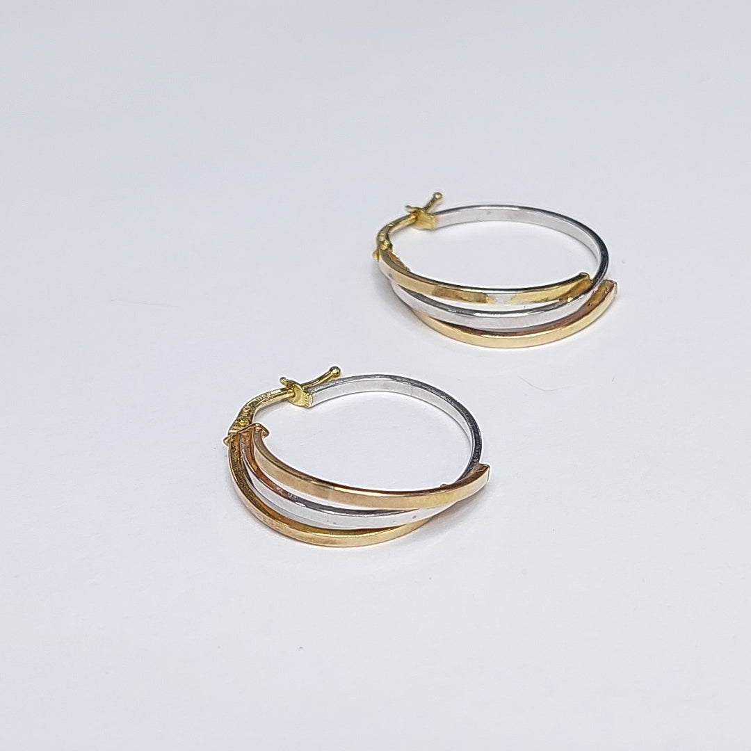 ARRACADAS PAR ORO COMBINADO 10 K 1.9 GRMS (SEMINUEVO)