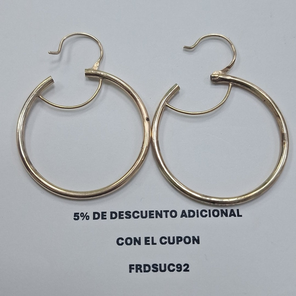 ARRACADAS PAR ORO 8 K 6 GRMS (SEMINUEVO)