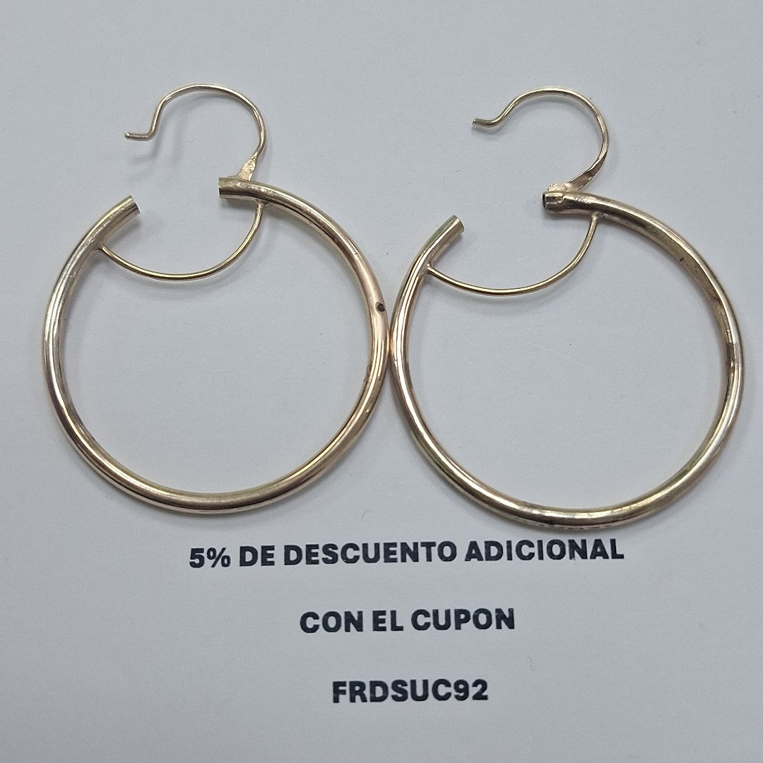 ARRACADAS PAR ORO 8 K 6 GRMS (SEMINUEVO)