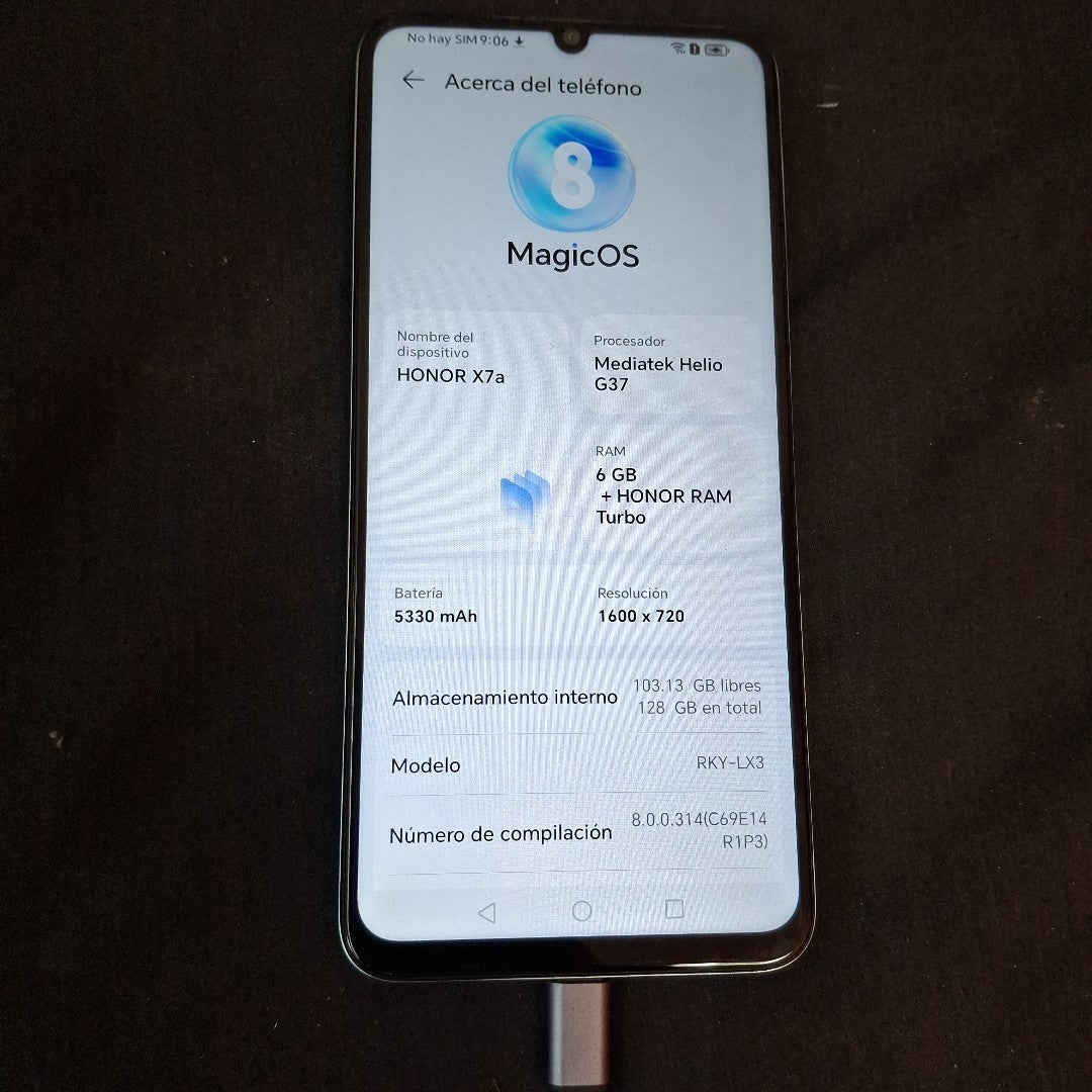 CELULAR HONOR X7A RKY-LX3 (2023) 128 GB 6 GB RAM (SEMINUEVO)