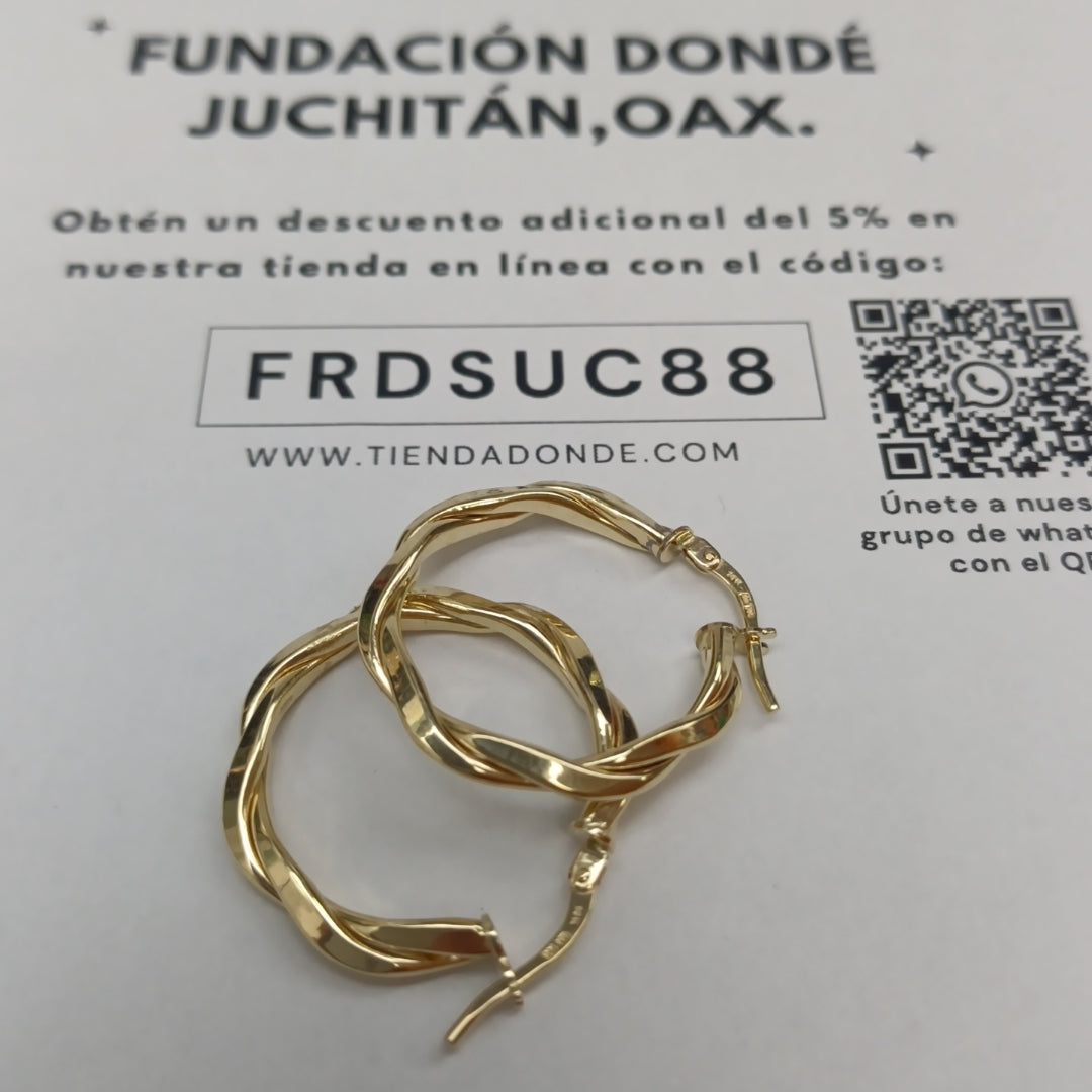 ARRACADAS ORO 14K 2 (NUEVO)
