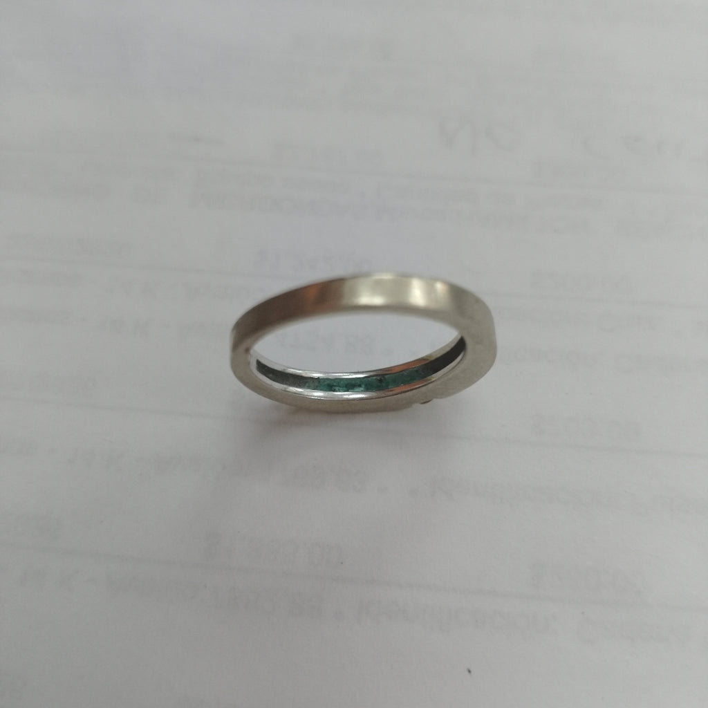 ANILLO ORO BLANCO 8 K 3,60 GRMS (SEMINUEVO)