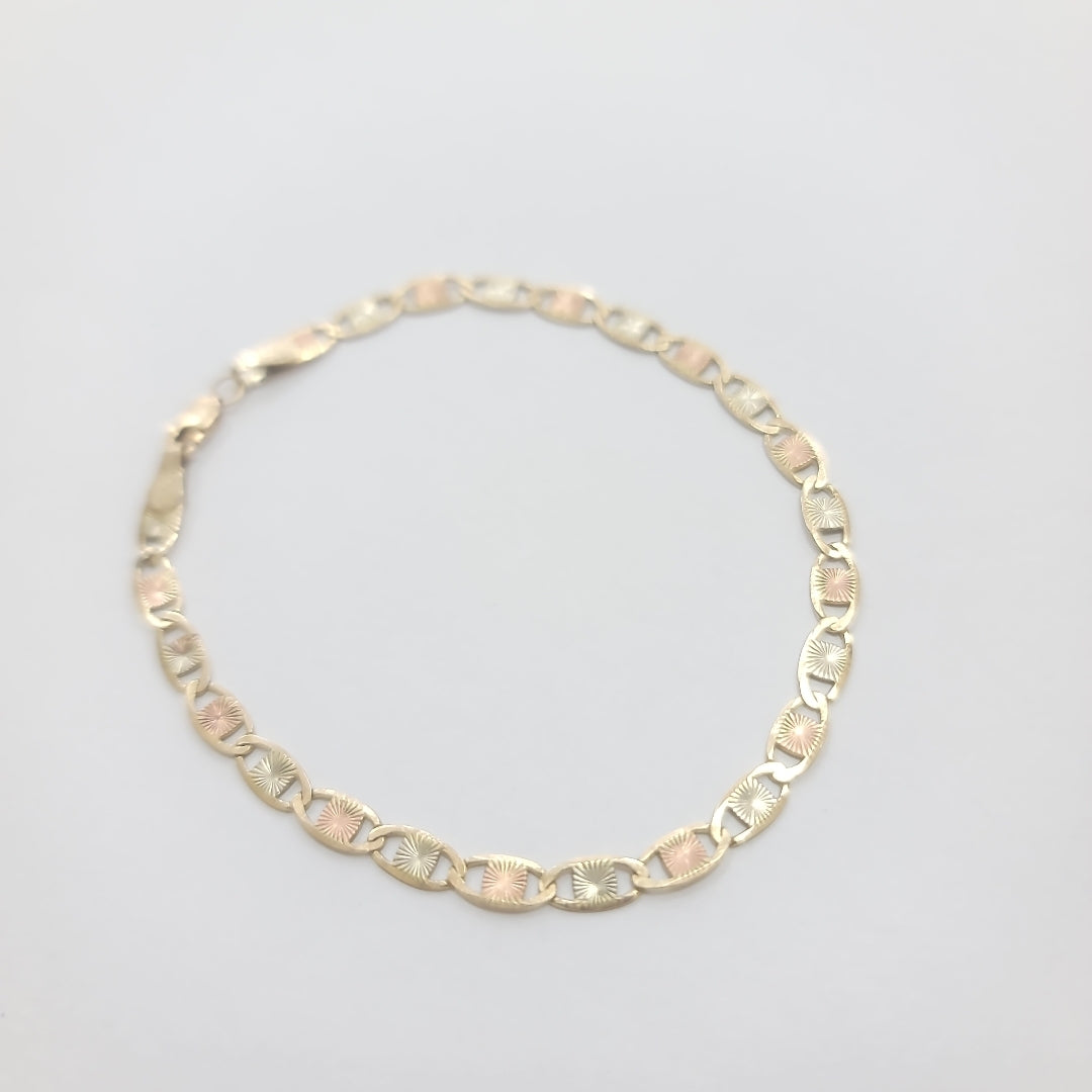 PULSERA ORO COMBINADO 10 K 3.7 GRMS (SEMINUEVO)