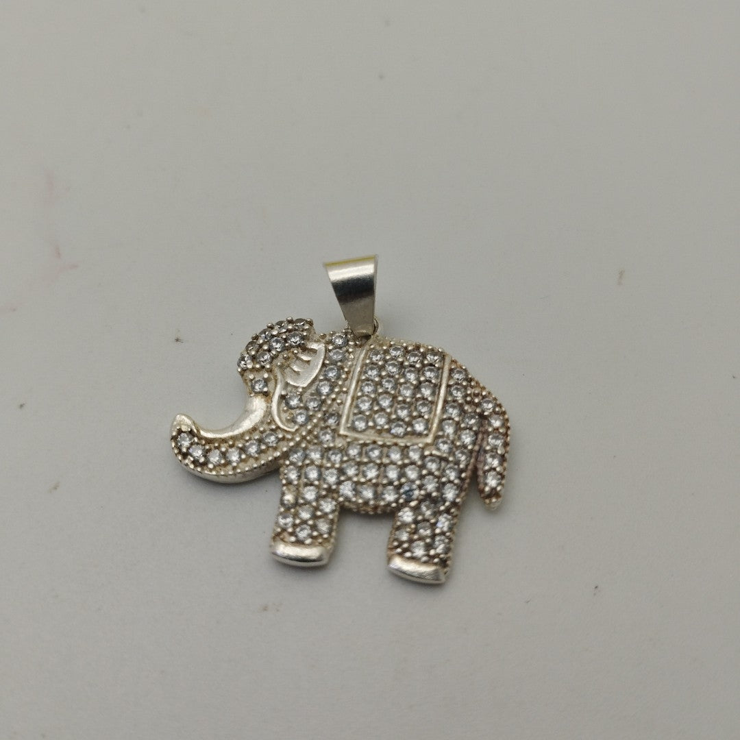DIJE ELEFANTE C/CIRCONIAS PLATA .925 5.5 GR (NUEVO)