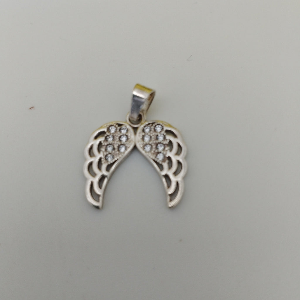 DIJE ALAS C/CIRCONIAS PLATA .925 2.4 GR (NUEVO)