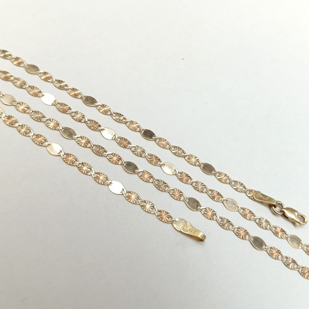 CADENA ORO COMBINADO 14 K 2,80 GRMS (SEMINUEVO)