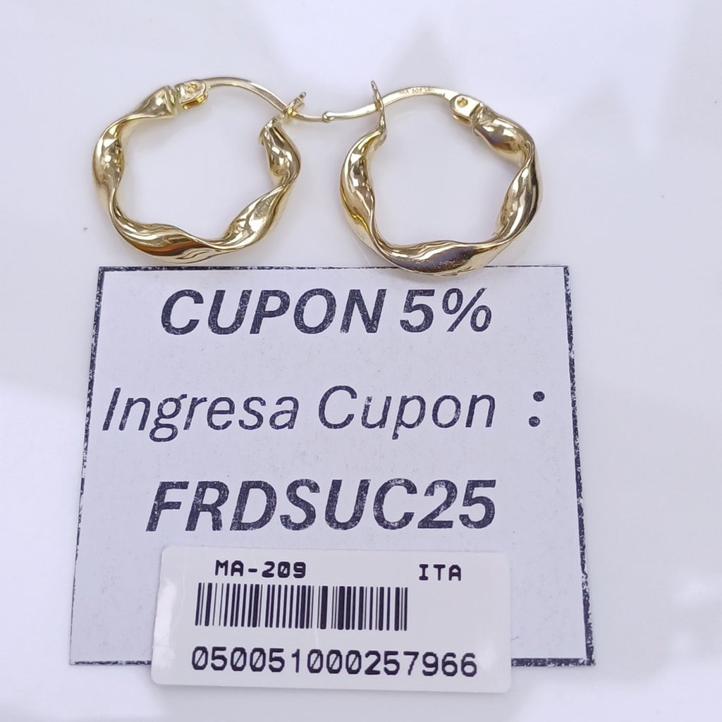 ARRACADAS ORO 14K 1.5 (NUEVO)