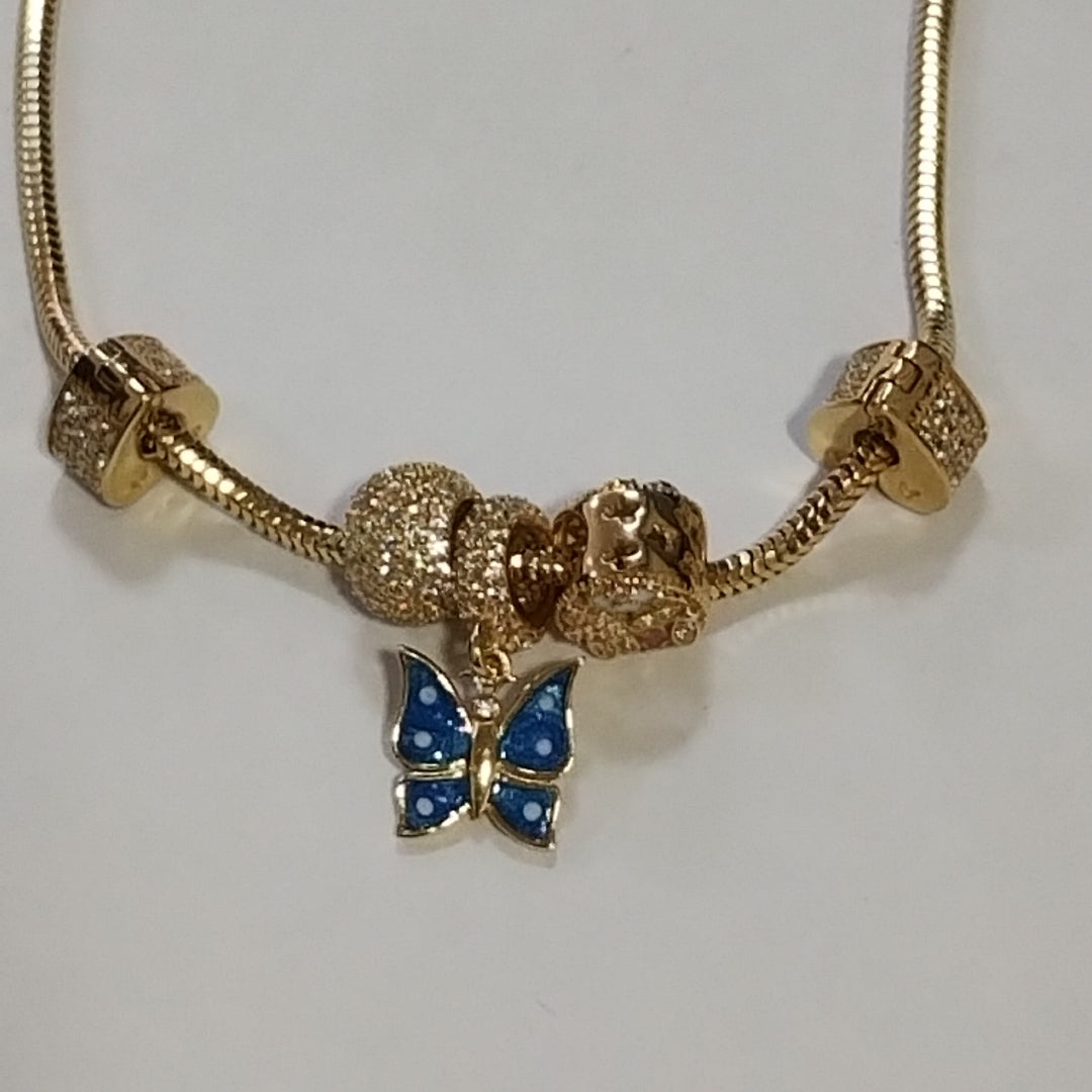PULSERA CHARM ORO 14K 16.3 (NUEVO)