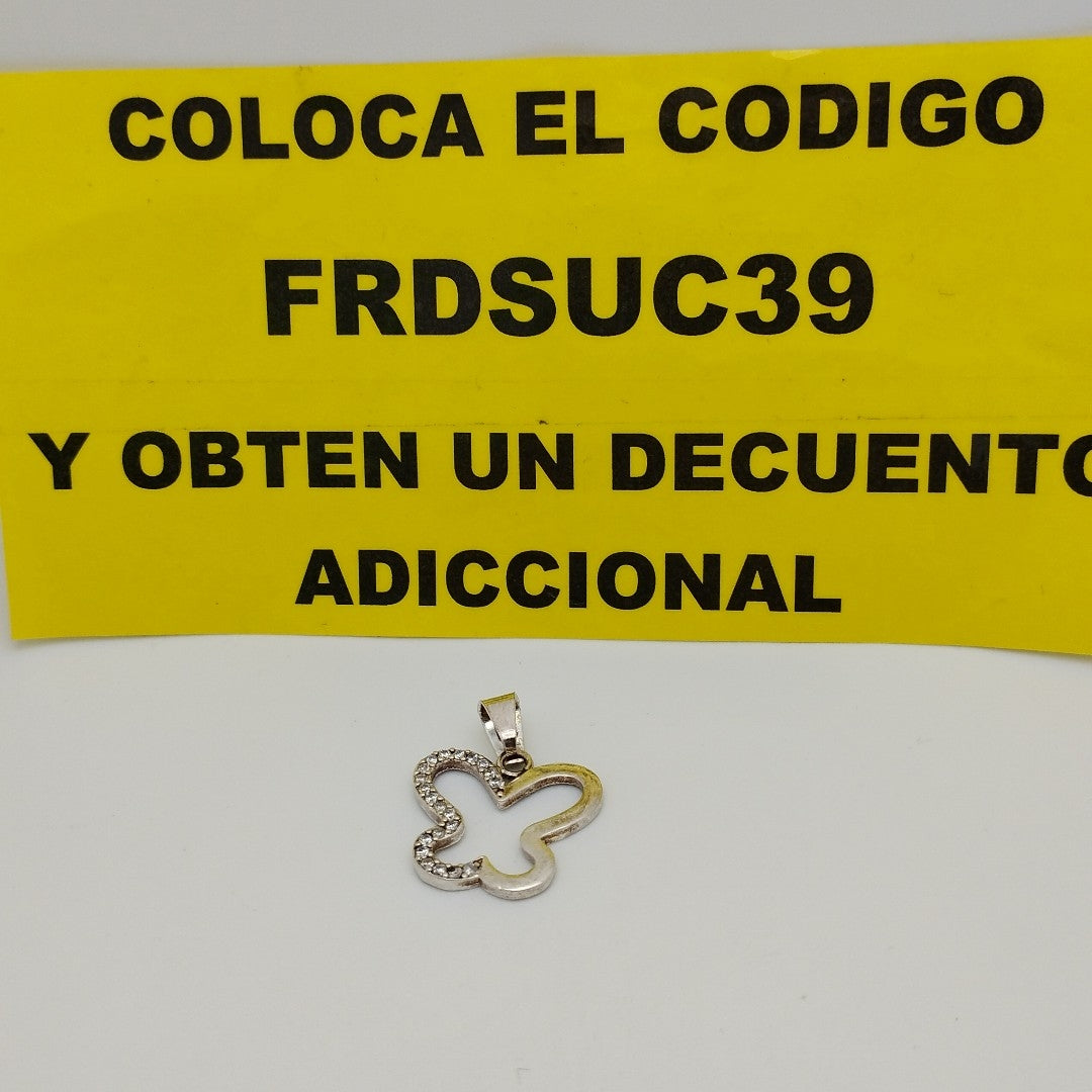 DIJE MARIPOSA C/CIRCONIAS PLATA .925 2.4 GR (NUEVO)