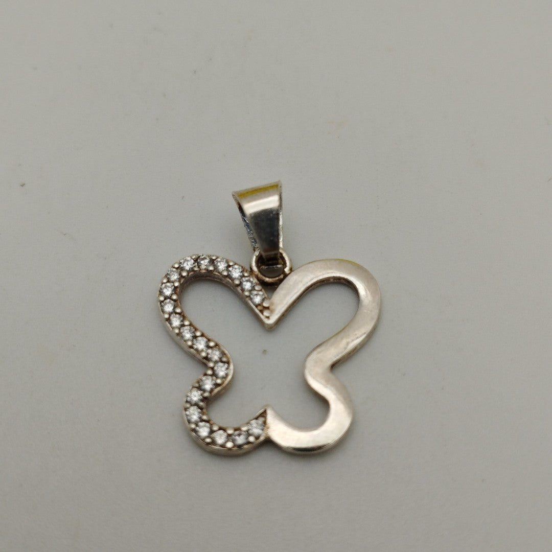 DIJE MARIPOSA C/CIRCONIAS PLATA .925 2.3 GR (NUEVO)