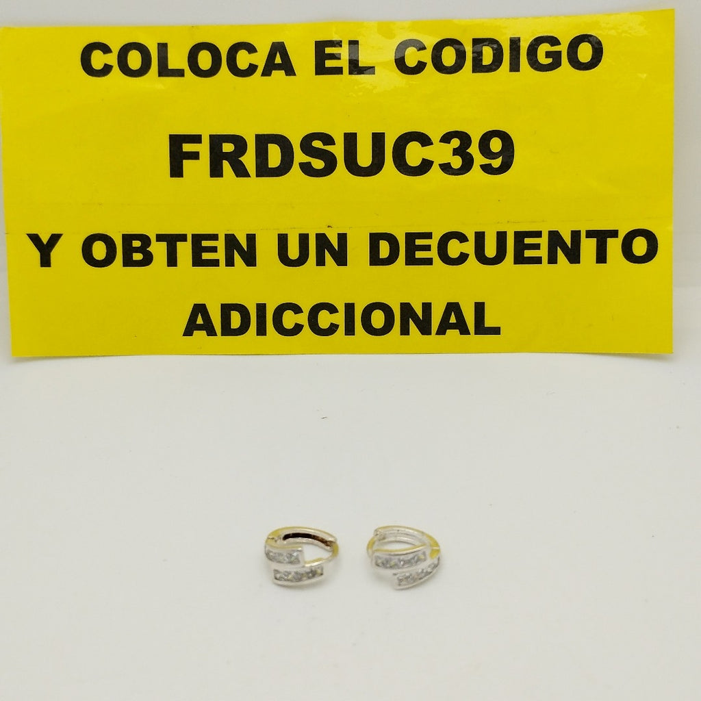 HUGGIES CIRCONIAS PLATA .925 2 GR (NUEVO)