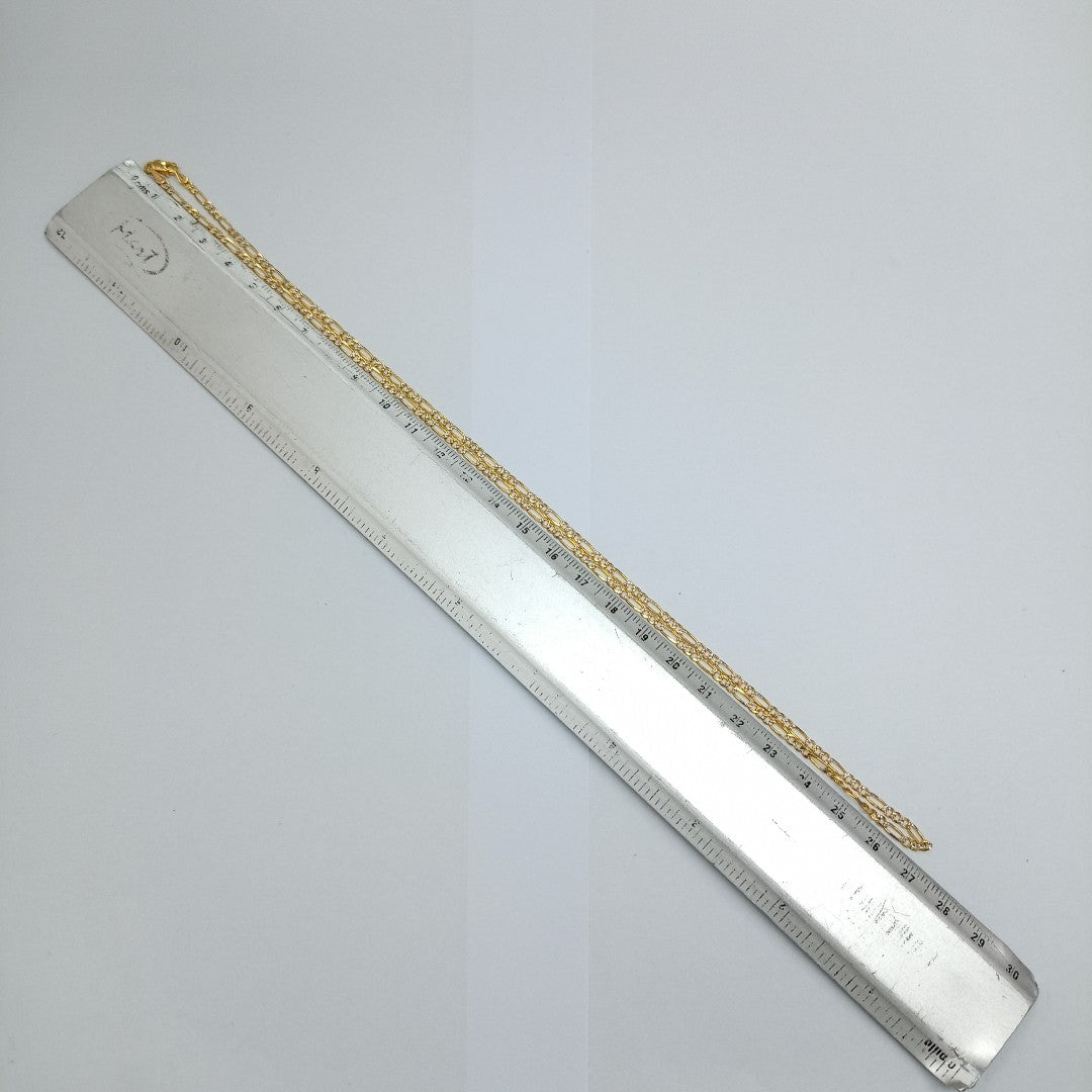 CADENAS TEJIDO 3X1 ORO 14K 55 CM 4.9 GR (NUEVO)
