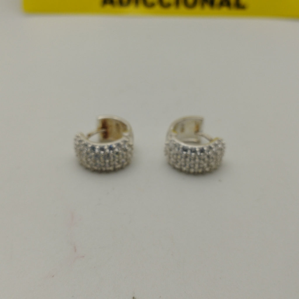 HUGGIES C/CIRCONIAS PLATA .925 5.5 GR (NUEVO)