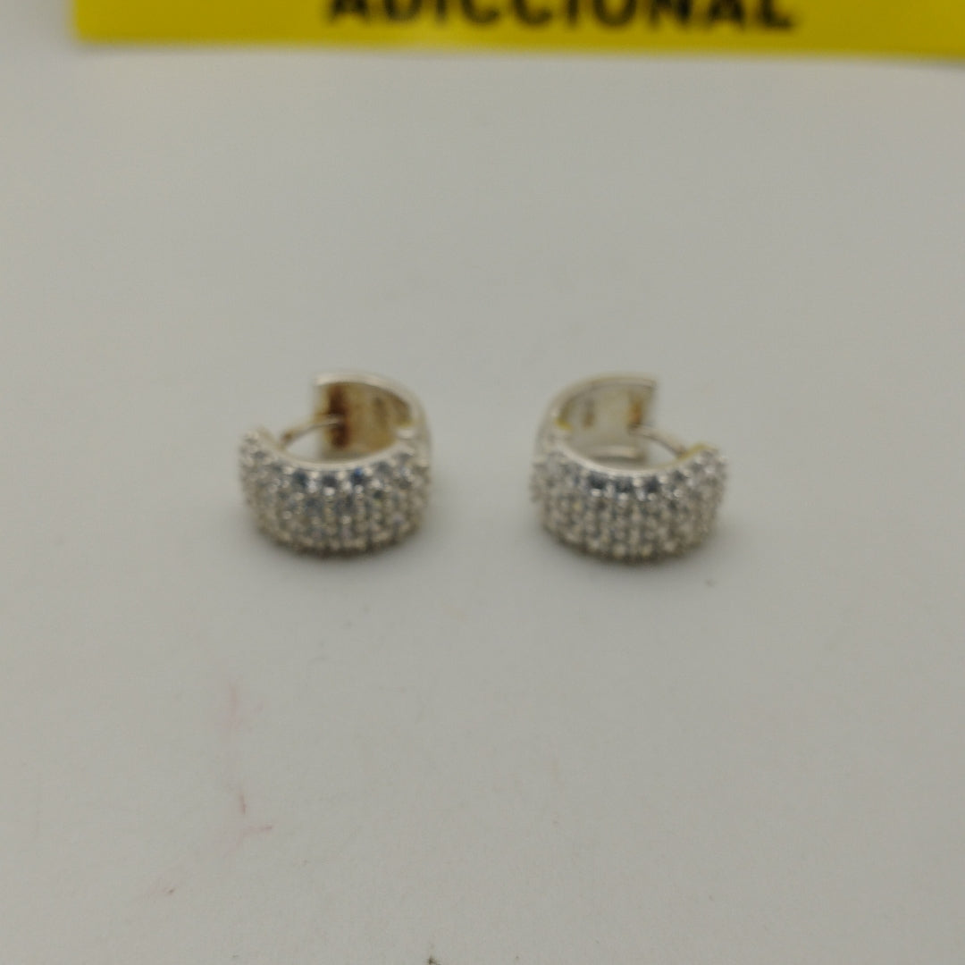 HUGGIES C/CIRCONIAS PLATA .925 5.5 GR (NUEVO)