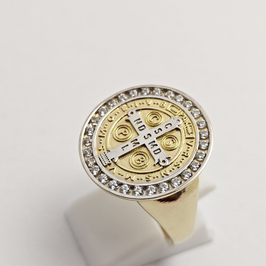 ANILLO ORO COMBINADO 10 K 6.8 GRMS (SEMINUEVO)