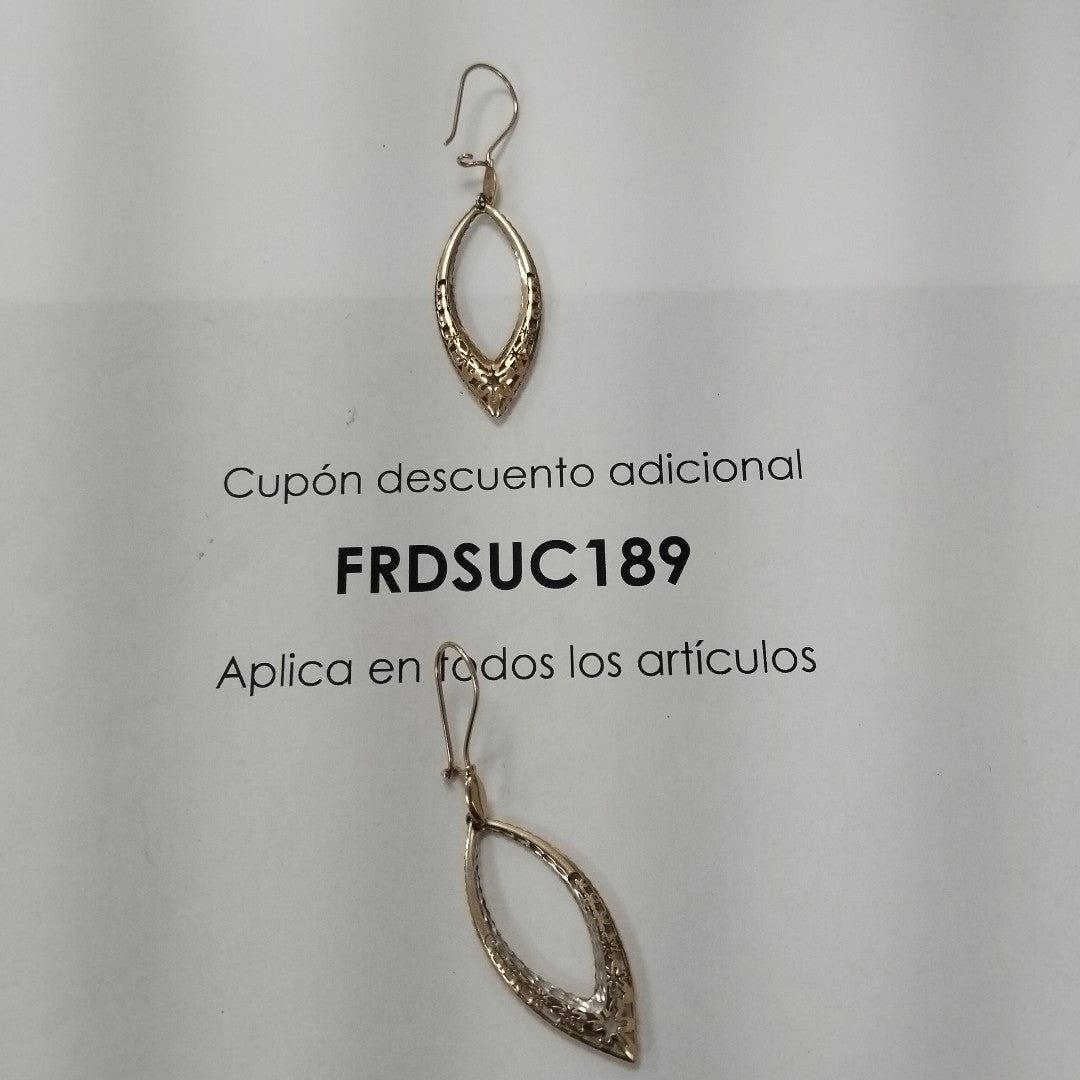ARETES PAR ORO 14 K 3.4 GRMS (SEMINUEVO)