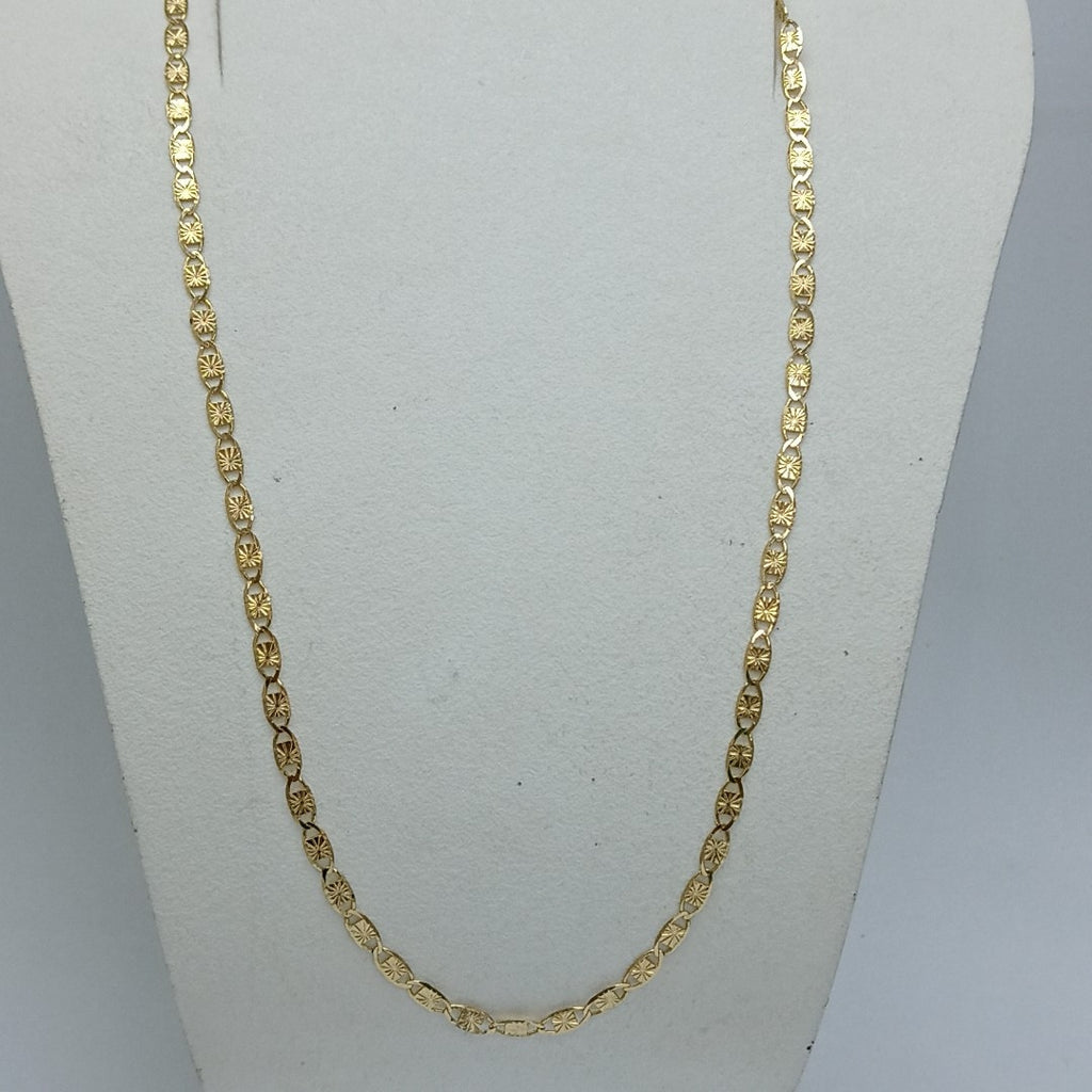 CADENAS TEJIDO GUCHI ORO 14K 55 CM 7.2 GR (NUEVO)