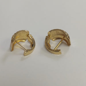 ARRACADAS PAR ORO COMBINADO 14 K 2.9 GRMS (SEMINUEVO)