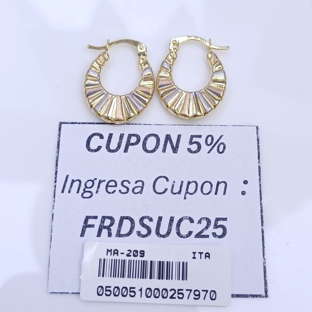 ARRACADAS ORO 14K 1.5 (NUEVO)