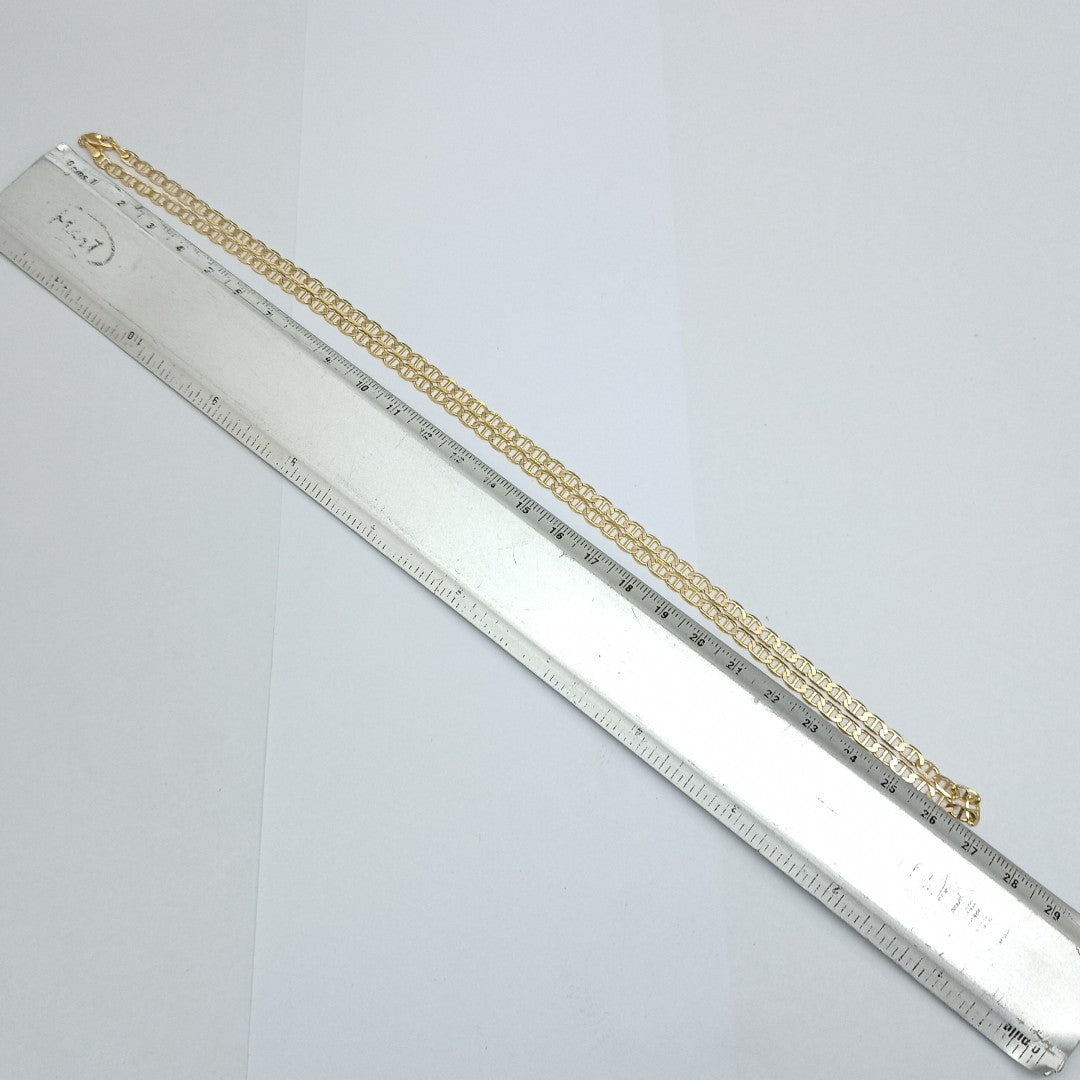 CADENAS TEJIDO MARINERA ORO 14K 55 CM 7.8 GR (NUEVO)