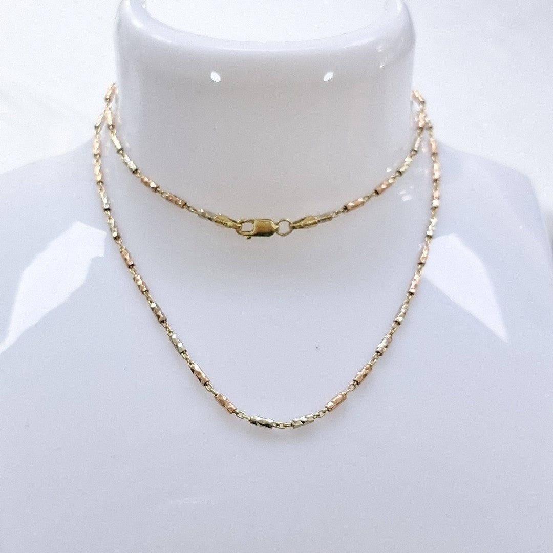 CADENA ORO COMBINADO 14 K 6,00 GRMS (SEMINUEVO)