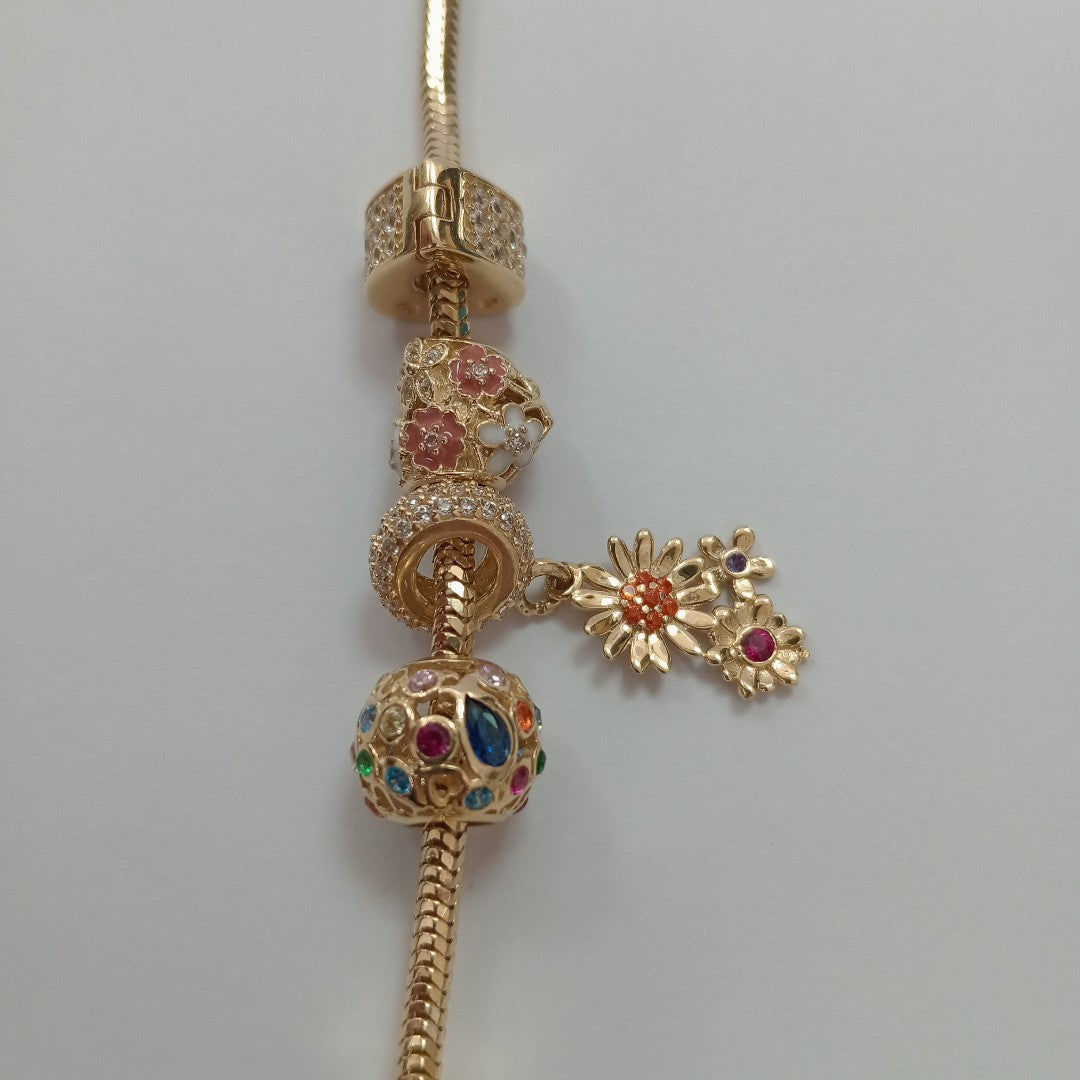 PULSERA CHARM ORO 14K 16.2 (NUEVO)