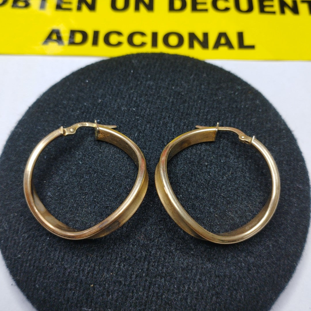 ARRACADAS PAR ORO 14 K 2.5 GRMS (SEMINUEVO)
