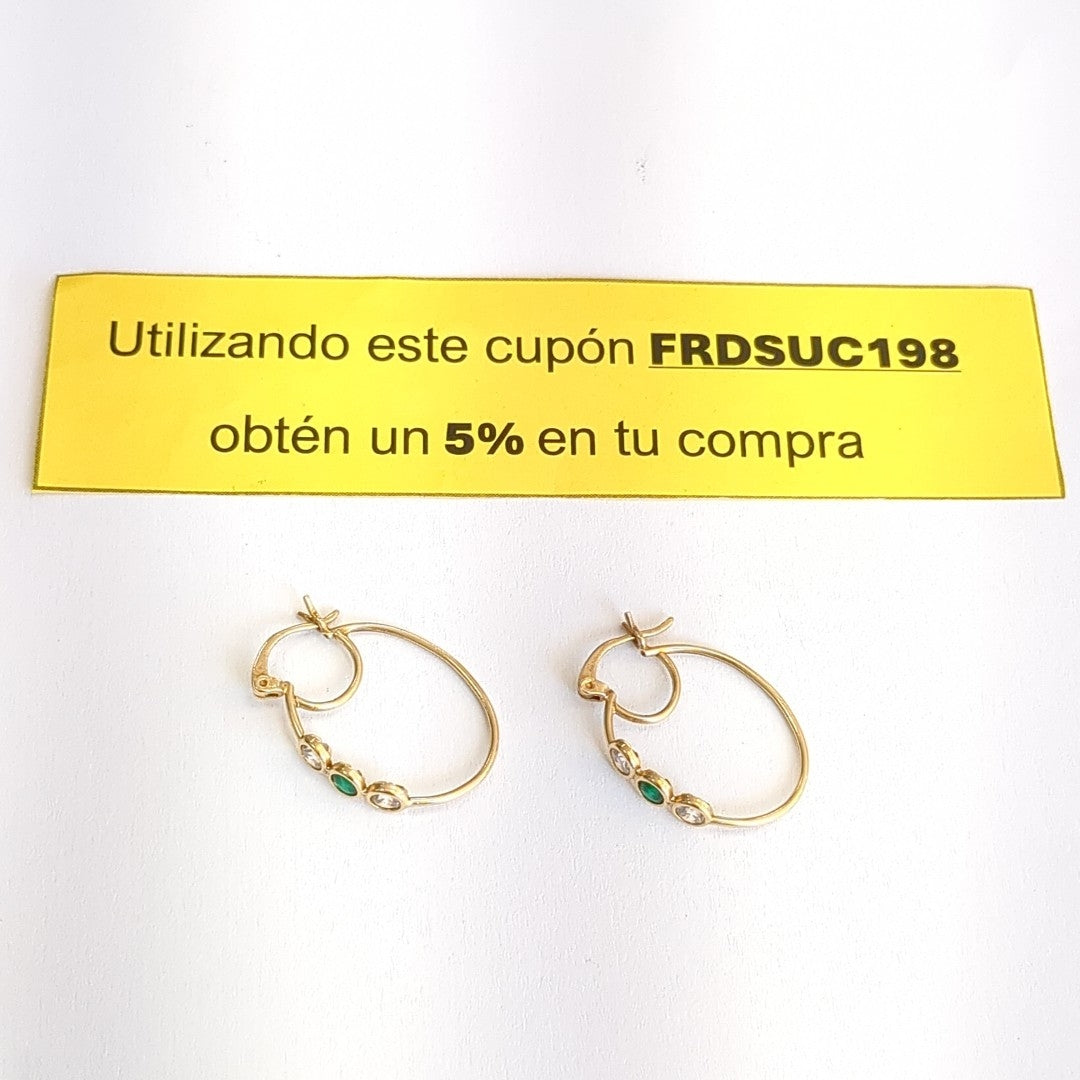 ARETES PAR ORO 10 K 2,50 GRMS (SEMINUEVO)