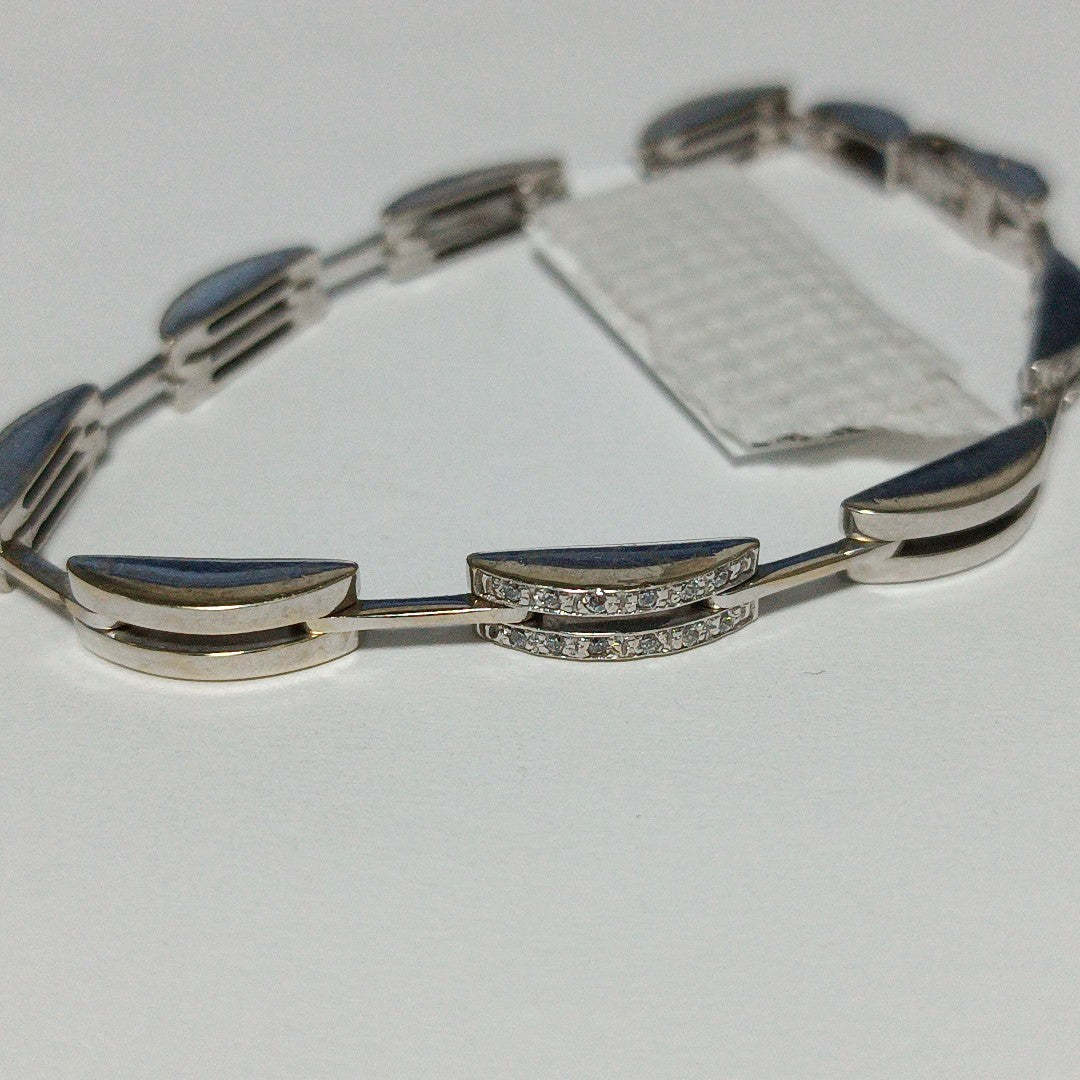 PULSERA ORO, ORO BLANCO 14 K 16.6 GRMS (SEMINUEVO)