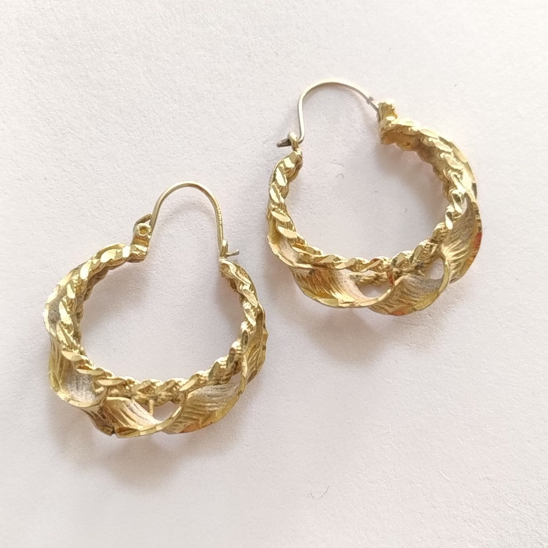 ARRACADAS PAR ORO 14 K 6.8 GRMS (SEMINUEVO)