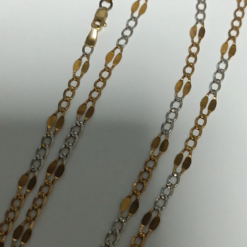 CADENA ORO COMBINADO 14 K 2,10 GRMS (SEMINUEVO)