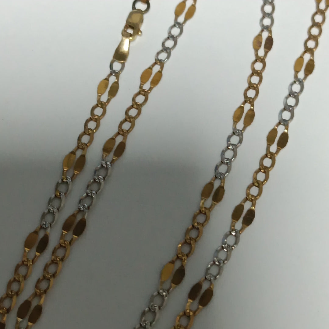 CADENA ORO COMBINADO 14 K 2,10 GRMS (SEMINUEVO)
