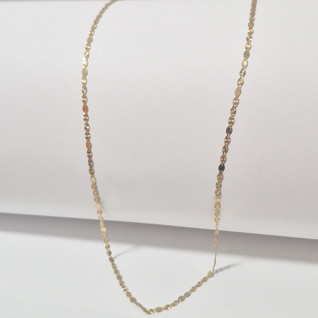 CADENA ORO, ORO COMBINADO 14 K 1.7 GRMS (SEMINUEVO)