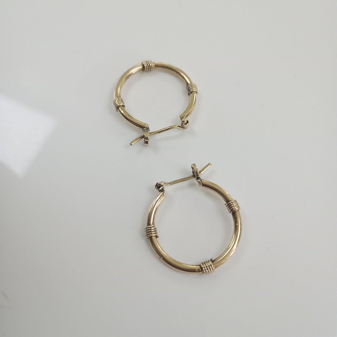 ARRACADAS PAR ORO 14 K 2.2 GRMS (SEMINUEVO)