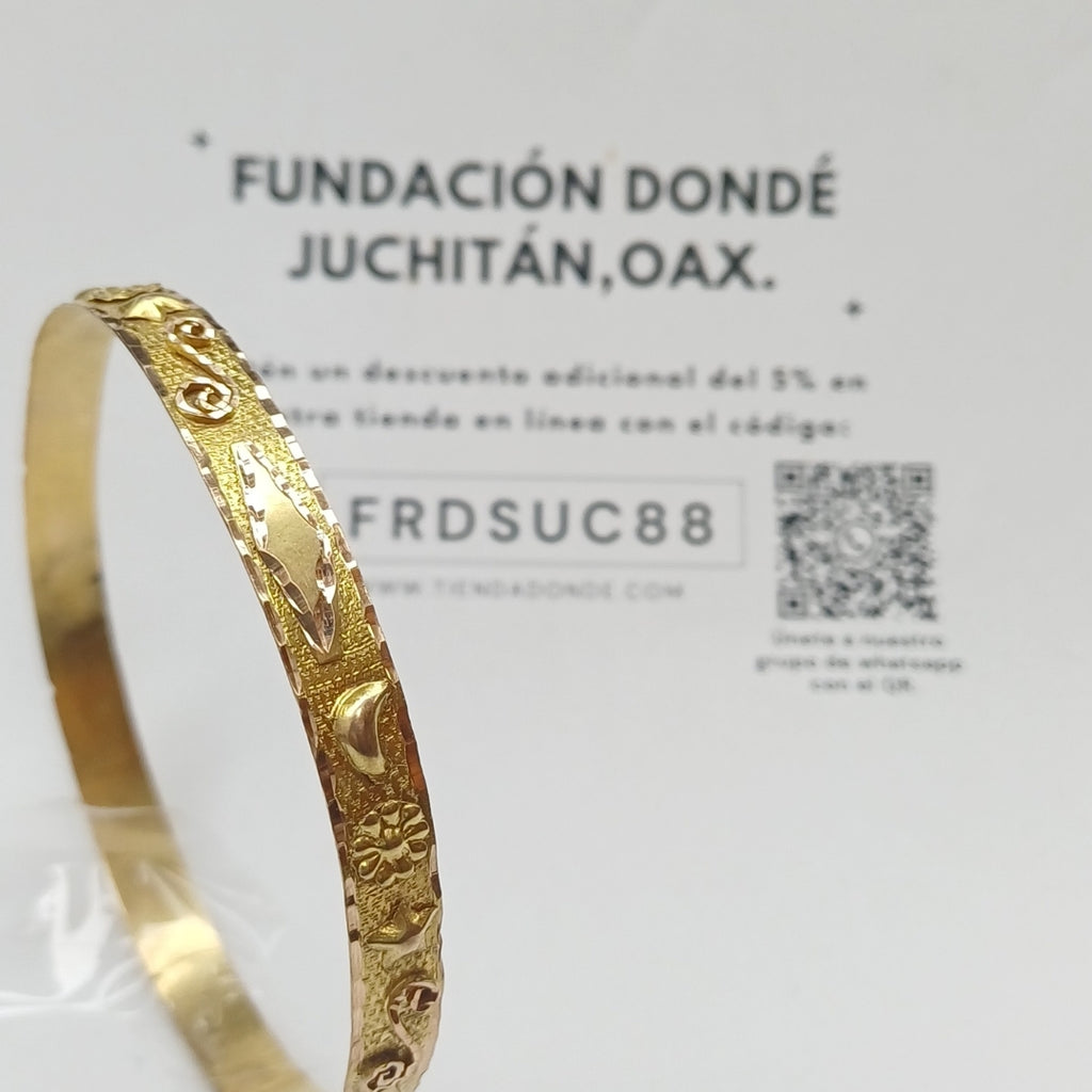 PULSERA RIGIDA ORO 10 K 8,00 GRMS (SEMINUEVO)